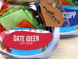 Date Ideen – Glas mit Geschenkbox
