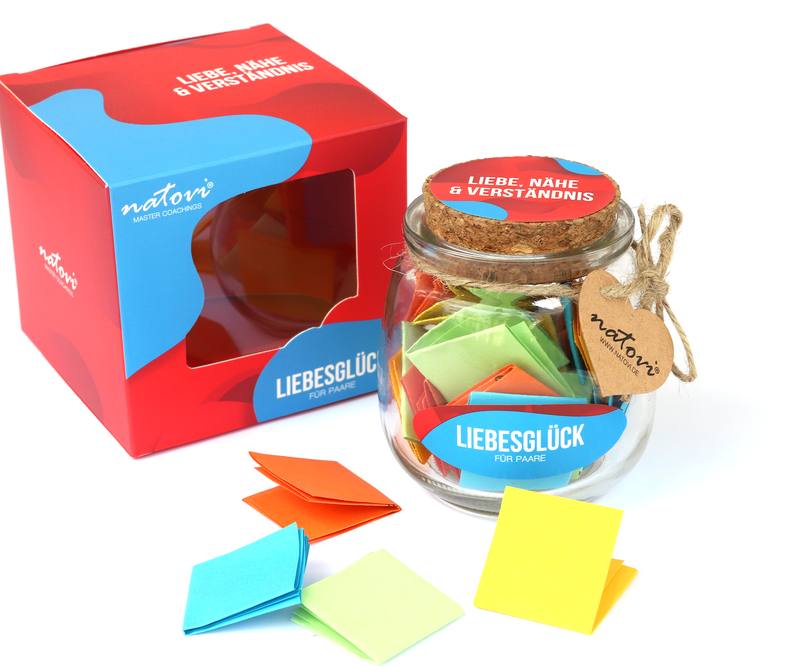 Liebesglück – Glas mit Geschenkbox