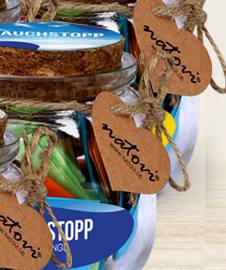 Rauchfrei – Glas mit Geschenkbox