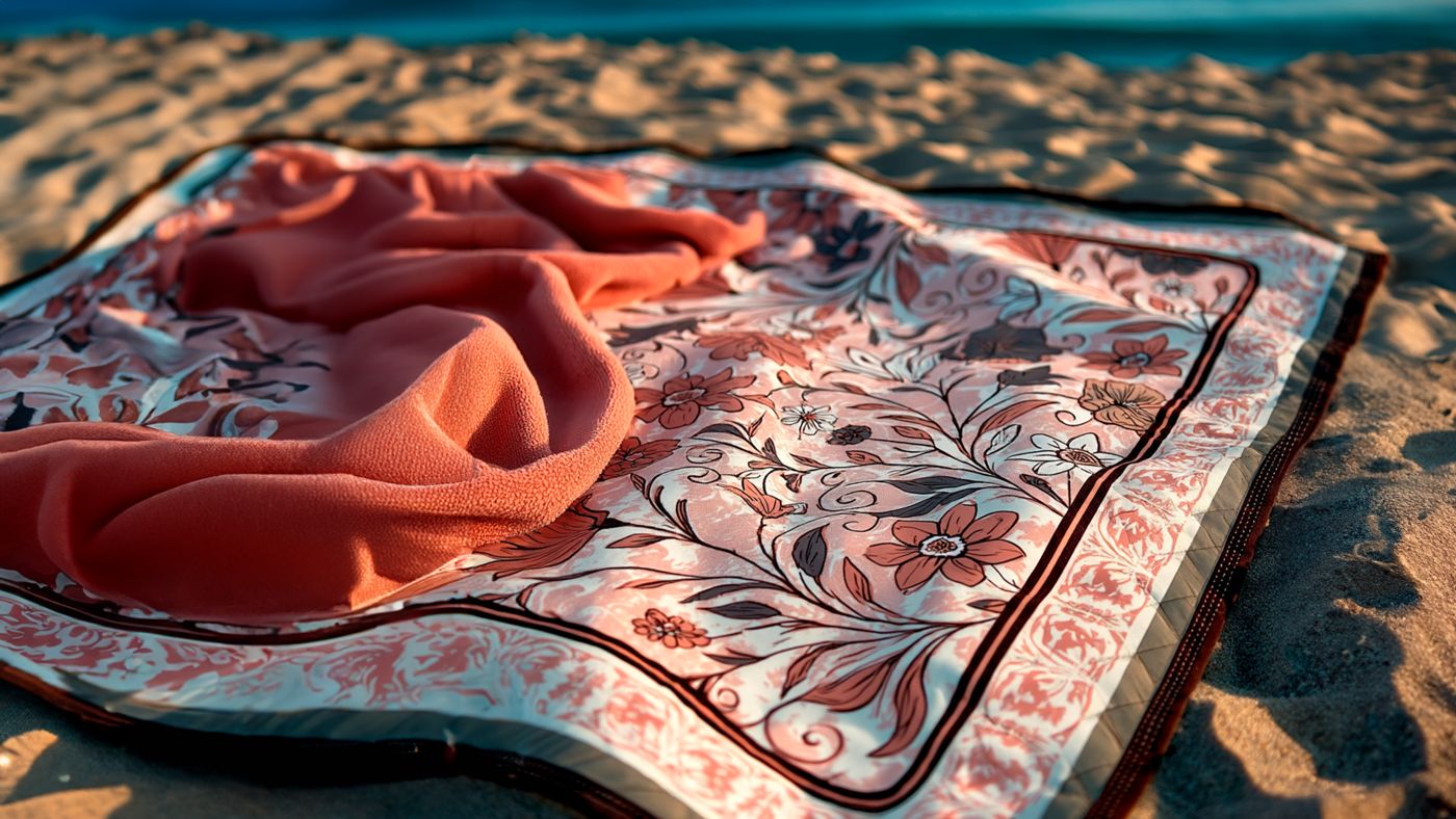 Picknickdecke Boho am Strand